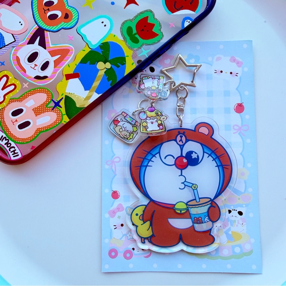 Doraemon huge double sided acrylic keychain bagcharm